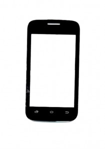 Replacement Front Glass For Intex Cloud Y7 Black By - Maxbhi.com