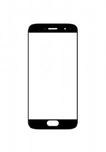 Replacement Front Glass For Tcl 580 Black By - Maxbhi.com