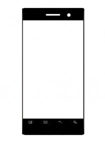 Replacement Front Glass For Vox Mobile V810 Black By - Maxbhi.com