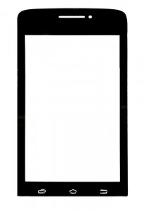 Replacement Front Glass For Intex Cloud Y1 White By - Maxbhi.com