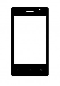 Replacement Front Glass For Lava Iris 325 Style Black By - Maxbhi.com