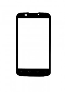 Replacement Front Glass For Zte Blade Iii Pro Black By - Maxbhi.com