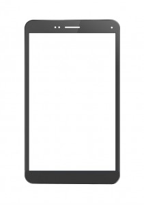 Replacement Front Glass For Xtouch Qf72 Black By - Maxbhi.com