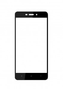 Replacement Front Glass For Qmobile Noir Lt680 Black By - Maxbhi.com