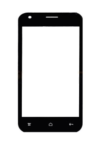 Replacement Front Glass For Intex Cloud Y5 Black By - Maxbhi.com