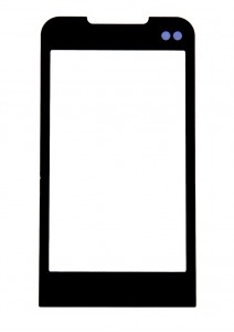 Replacement Front Glass For Samsung A867 Eternity Black By - Maxbhi.com