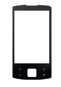Replacement Front Glass For Asus Nuvifone A50 Black By - Maxbhi.com