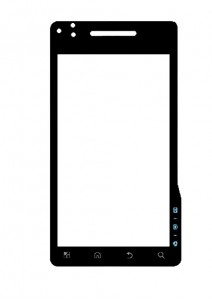 Replacement Front Glass For Motorola Xt701 Black By - Maxbhi.com