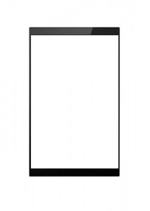 Replacement Front Glass For Hp Slate 8 Plus Black By - Maxbhi.com