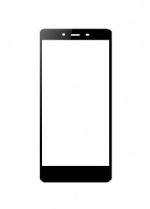 Replacement Front Glass For Micromax Canvas Sliver 5 Q450 Black By - Maxbhi.com
