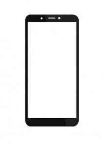 Replacement Front Glass For Nokia C1 Black By - Maxbhi Com