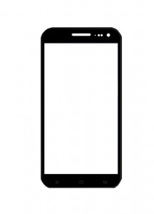 Replacement Front Glass For Cherry Mobile Cosmos One Plus Black By - Maxbhi.com