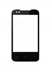 Replacement Front Glass For Celkon Campus A10 Black By - Maxbhi.com