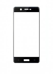 Replacement Front Glass For Nokia 4 Black By - Maxbhi.com
