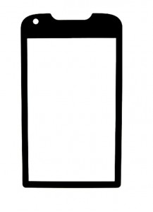 Replacement Front Glass For Samsung Galaxy Rugby Pro Black By - Maxbhi.com