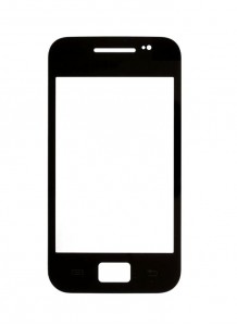 Replacement Front Glass For Samsung Galaxy Ace Black By - Maxbhi.com
