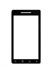 Replacement Front Glass For Motorola A855 Droid Milestone Black By - Maxbhi.com