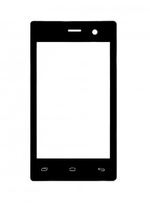 Replacement Front Glass For Videocon Infinium Z41 Aire Black By - Maxbhi.com