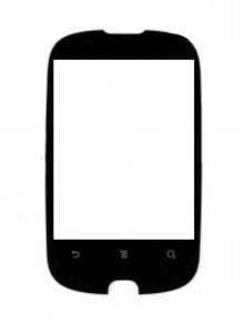 Replacement Front Glass For Huawei Ascend Y100 U8185 Black By - Maxbhi.com
