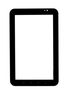Replacement Front Glass For Samsung P1010 Galaxy Tab Wifi Black By - Maxbhi.com