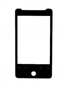 Replacement Front Glass For Htc Aria Black By - Maxbhi.com