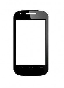 Replacement Front Glass For Alcatel Pop C1 Black By - Maxbhi.com