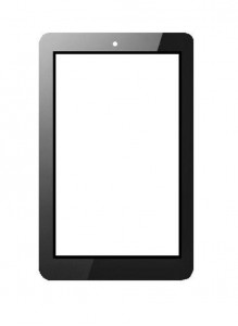 Replacement Front Glass For Alcatel One Touch Tab 7 Black By - Maxbhi.com