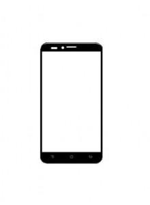 Replacement Front Glass For Panasonic P11 Black By - Maxbhi.com