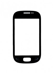 Replacement Front Glass For Samsung Rex 90 S5292 Black By - Maxbhi.com