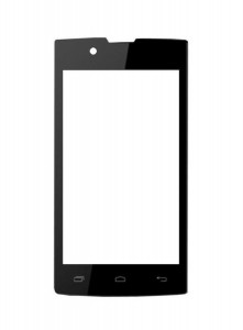 Replacement Front Glass For Karbonn A109 Black By - Maxbhi.com