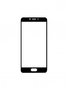 Replacement Front Glass For Meizu A5 Black By - Maxbhi.com
