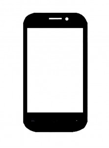 Replacement Front Glass For Iball Andi 3.5 Black By - Maxbhi.com