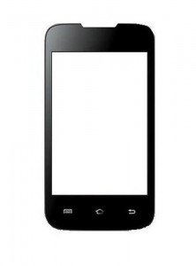 Replacement Front Glass For Micromax A54 Smarty 3.5 Black By - Maxbhi.com