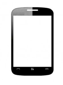 Replacement Front Glass For Karbonn Kt83 Silver Touch Black By - Maxbhi.com
