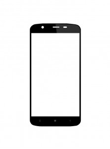 Replacement Front Glass For Videocon Z45 Amaze Black By - Maxbhi.com