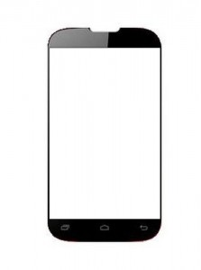 Replacement Front Glass For Intex Cloud Y13 Plus Black By - Maxbhi.com