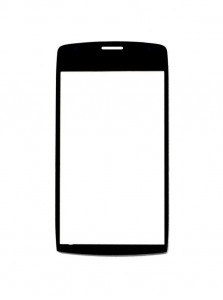 Replacement Front Glass For Orange San Francisco Black By - Maxbhi.com