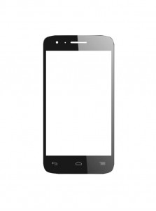Replacement Front Glass For Alcatel One Touch Flash Mini 4031d Black By - Maxbhi.com