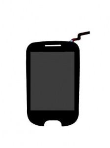 Lcd With Touch Screen For Spice M5500 Pda Red White By - Maxbhi.com