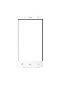 Replacement Front Glass For Spice Mi504 Smart Flo Mettle 5x White By - Maxbhi.com