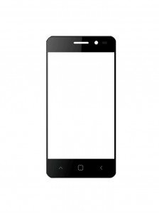 Replacement Front Glass For Gamma Iris X5 Black By - Maxbhi.com