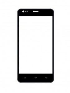 Replacement Front Glass For Celkon Millennia Everest Black By - Maxbhi.com