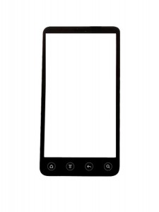 Replacement Front Glass For Htc Evo 3d White By - Maxbhi.com
