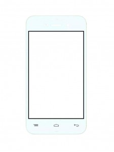 Replacement Front Glass For Volks Smart S53 Black By - Maxbhi.com