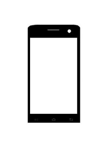 Replacement Front Glass For Videocon Infinium Z41 Lite Plus Black By - Maxbhi.com