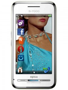 Touch Screen for Spice S-7000 - White