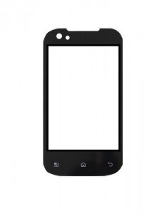 Replacement Front Glass For Lenovo A500 Black By - Maxbhi.com
