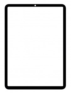 Replacement Front Glass For Apple Ipad Air 5th Gen 2022 Black By - Maxbhi Com