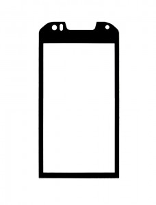 Replacement Front Glass For Cat S60 Black By - Maxbhi.com