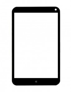 Replacement Front Glass For Hp Stream 8 White By - Maxbhi.com